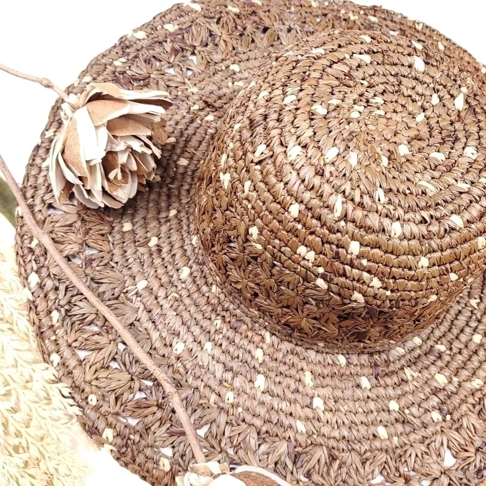 New Women's Peter Grimm Dark Brown Wide Brim Hat OSFM One Size Fits Most - Picture 7 of 15